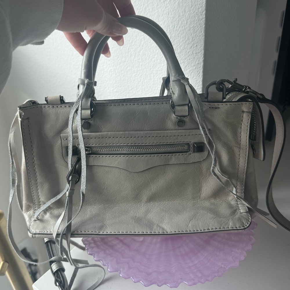 Rebecca Minkoff Crinkle Leather Fringe Crossbody Satchel - NWOT